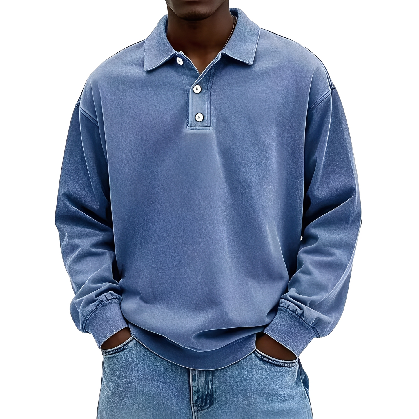 Chris - Klasické tlusté tričko s dlouhým rukávem pro muže