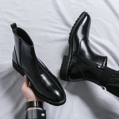 Kennith - Neformální, elegantní Chelsea boty z kůže pro muže