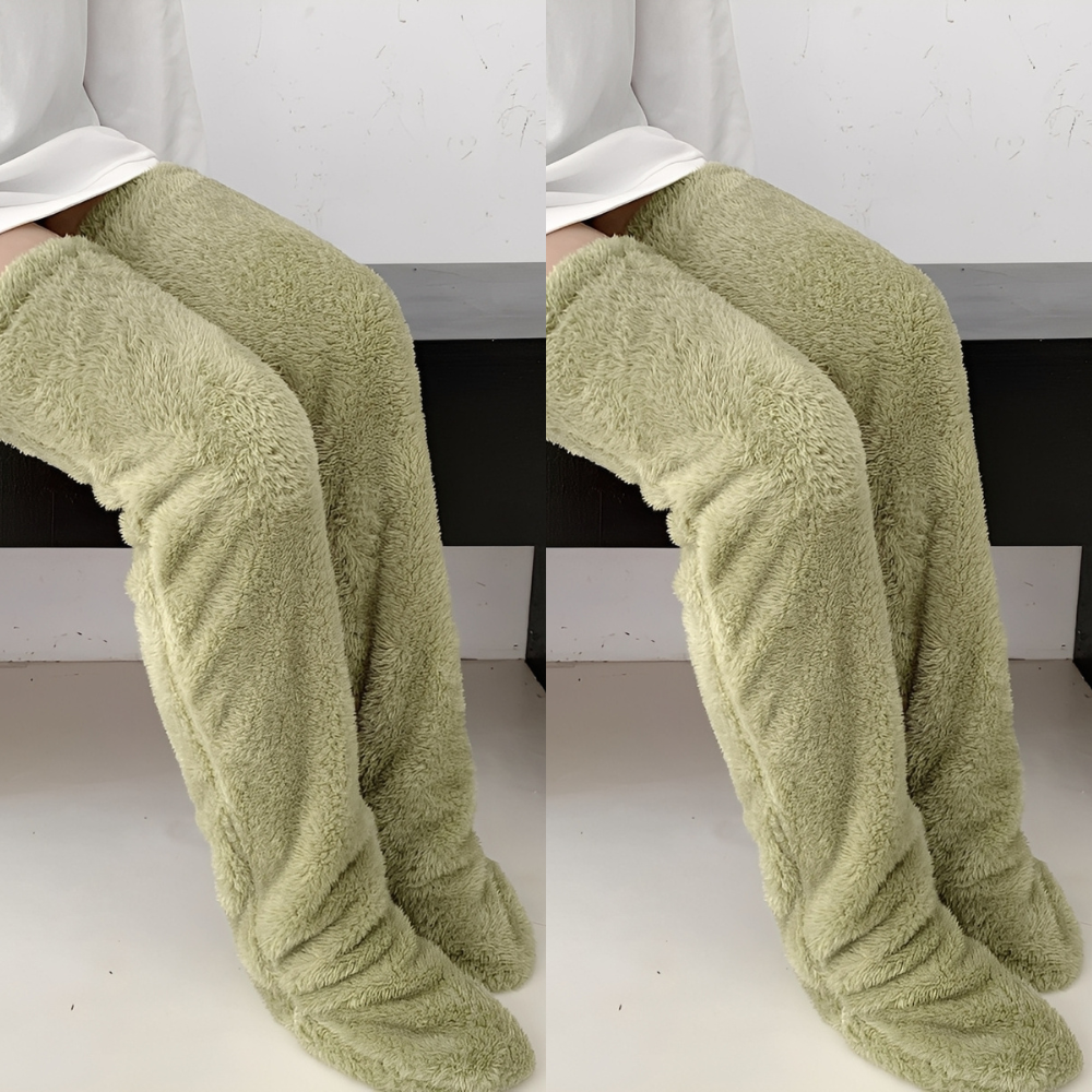 Camellia - Teplé, nadkolenní zimní ponožky pro dámy