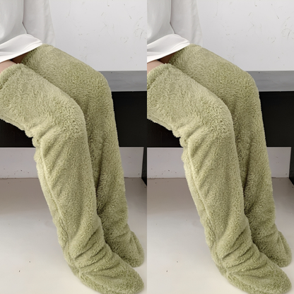 Camellia - Teplé, nadkolenní zimní ponožky pro dámy