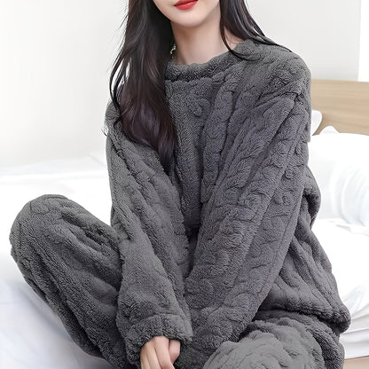 Kilie - Pohodlná, pohodlná dvoudílná fleecová souprava pro ženy