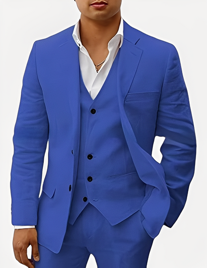 Beckham - Elegantní třídílná lněná souprava pro muže