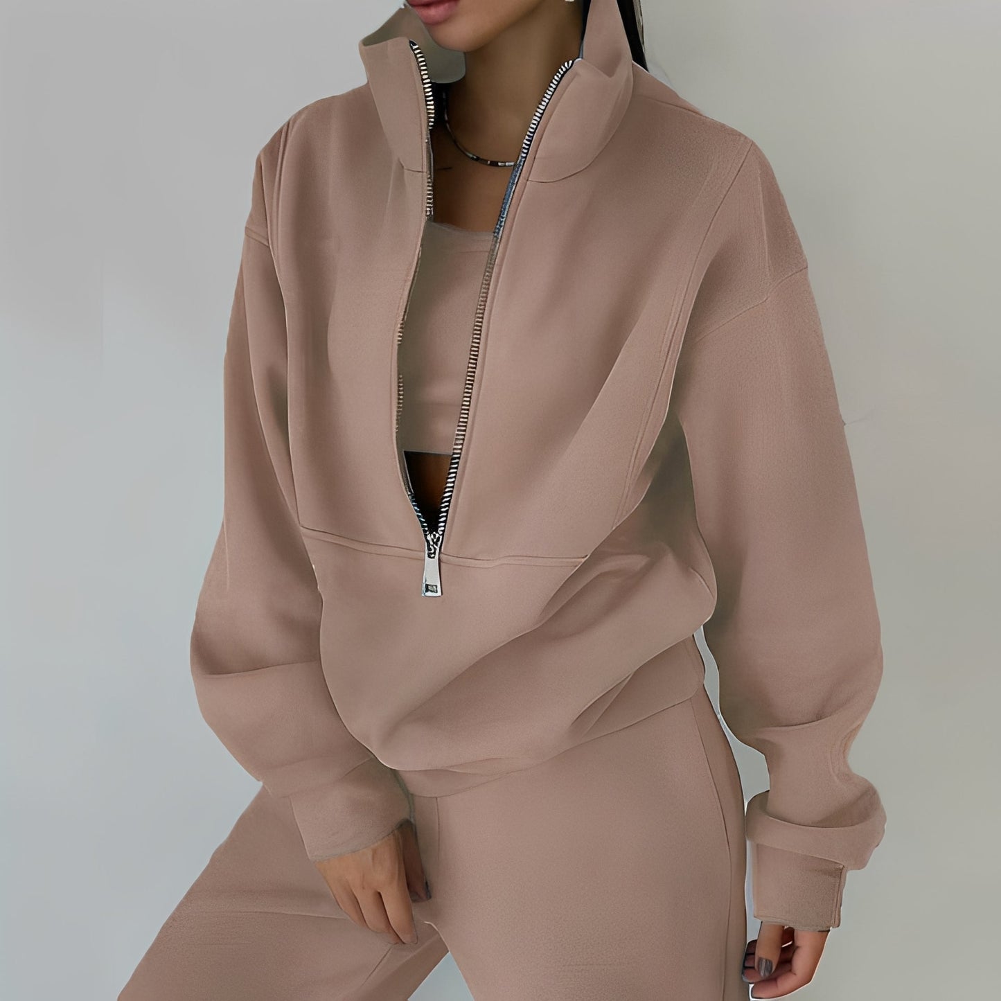 Mélissa - Dvoudílná oversize sada z pohodlné teplákoviny