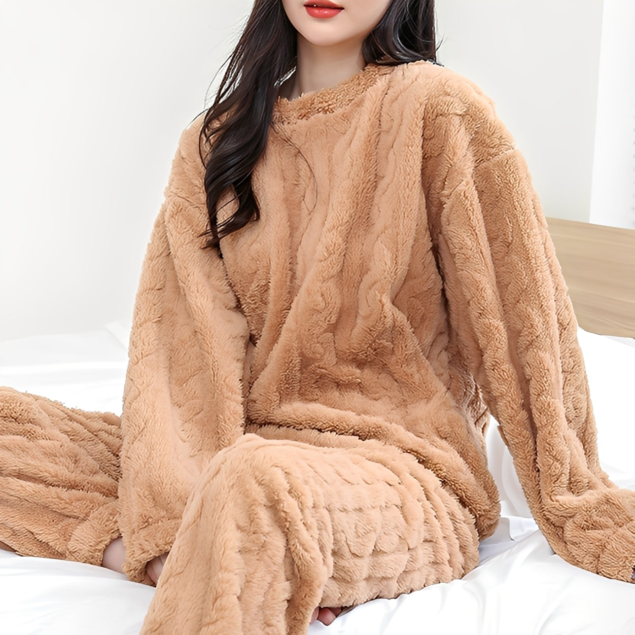 Kilie - Pohodlná, pohodlná dvoudílná fleecová souprava pro ženy