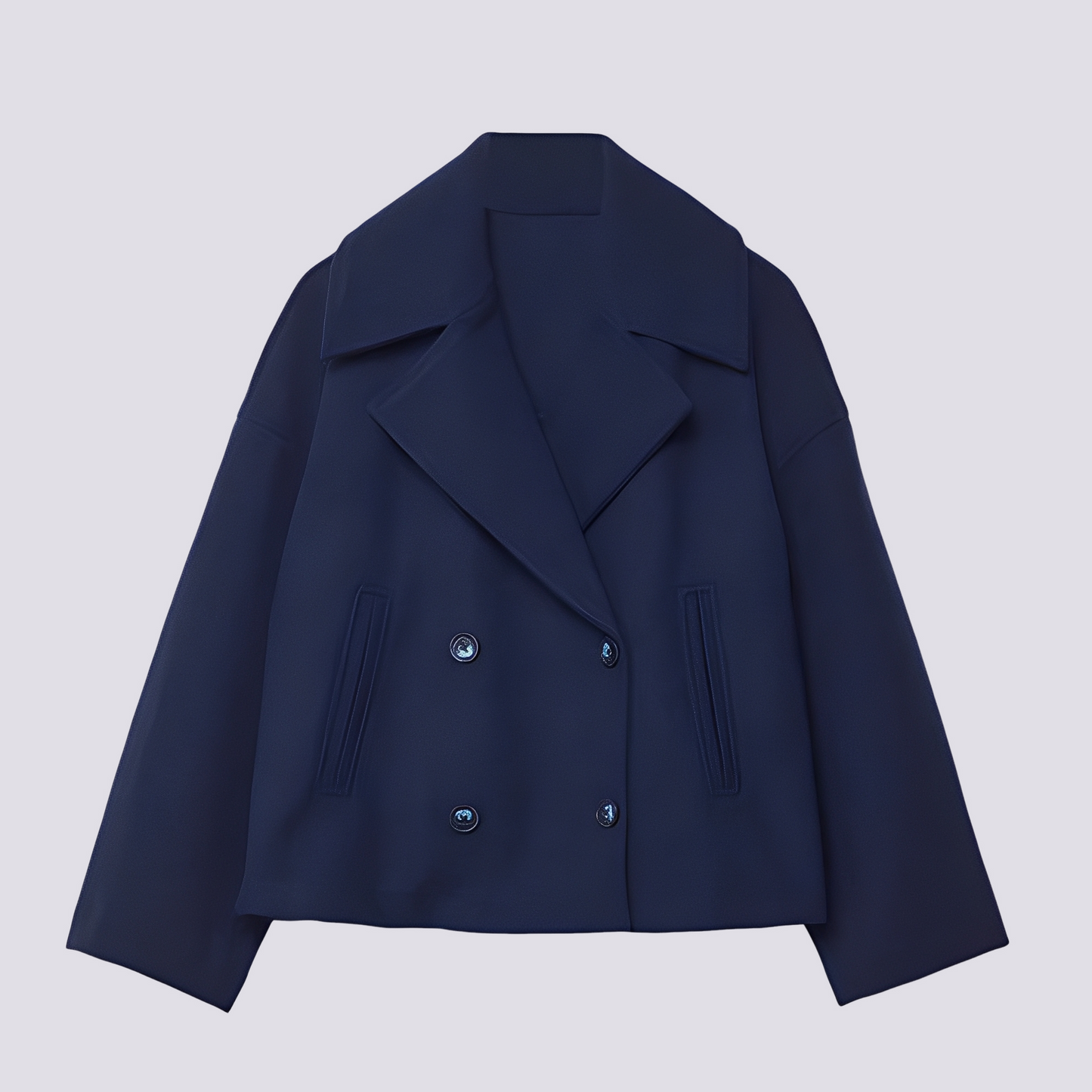 Bethney - Elegantní krátký vlněný kabát s reverzním límcem pro dámy