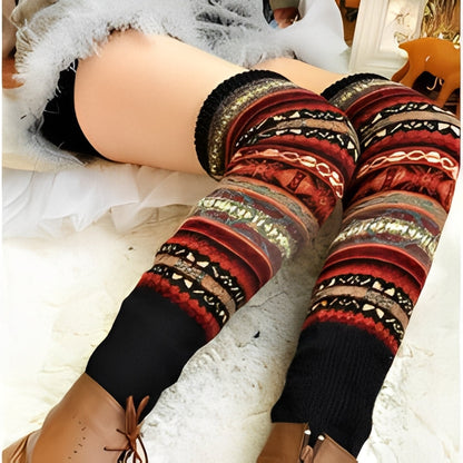 Suzanna - Stylové, teplé, tlusté bavlněné ponožky pro dámy