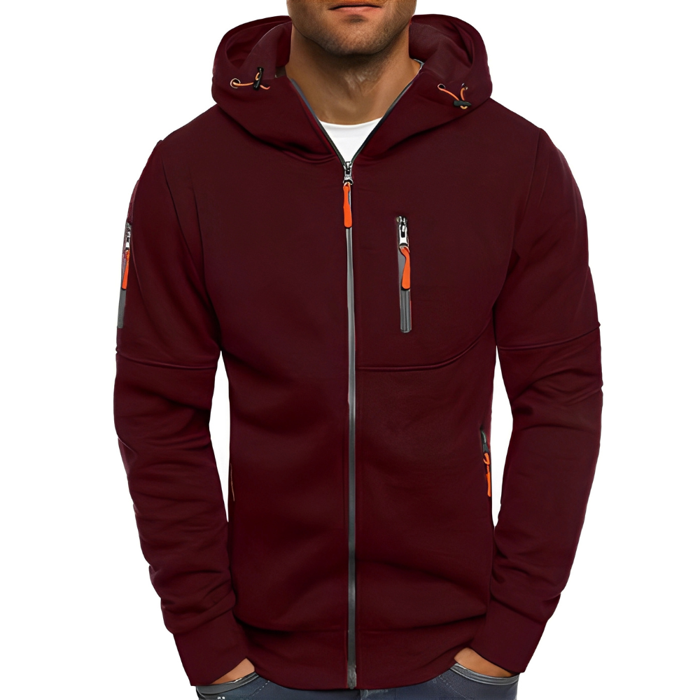 Miller - Ležérní Zip-Up Bunda s Kapucí pro Muže