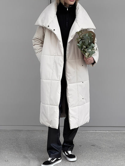 Adaline - Dlouhá, teplá, prošívaná bunda pro ženy