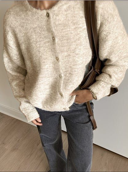 Rowena - Vintage-vlněný kabát s knoflíky pro dámy
