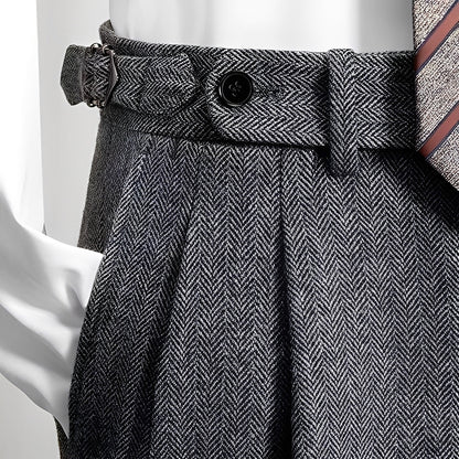Osbert - Ležérní tweed-vlnené kalhoty pro muže
