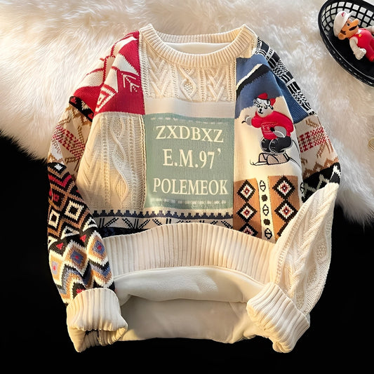 Charles - Stylový, volně pletený vánoční svetr pro dámy