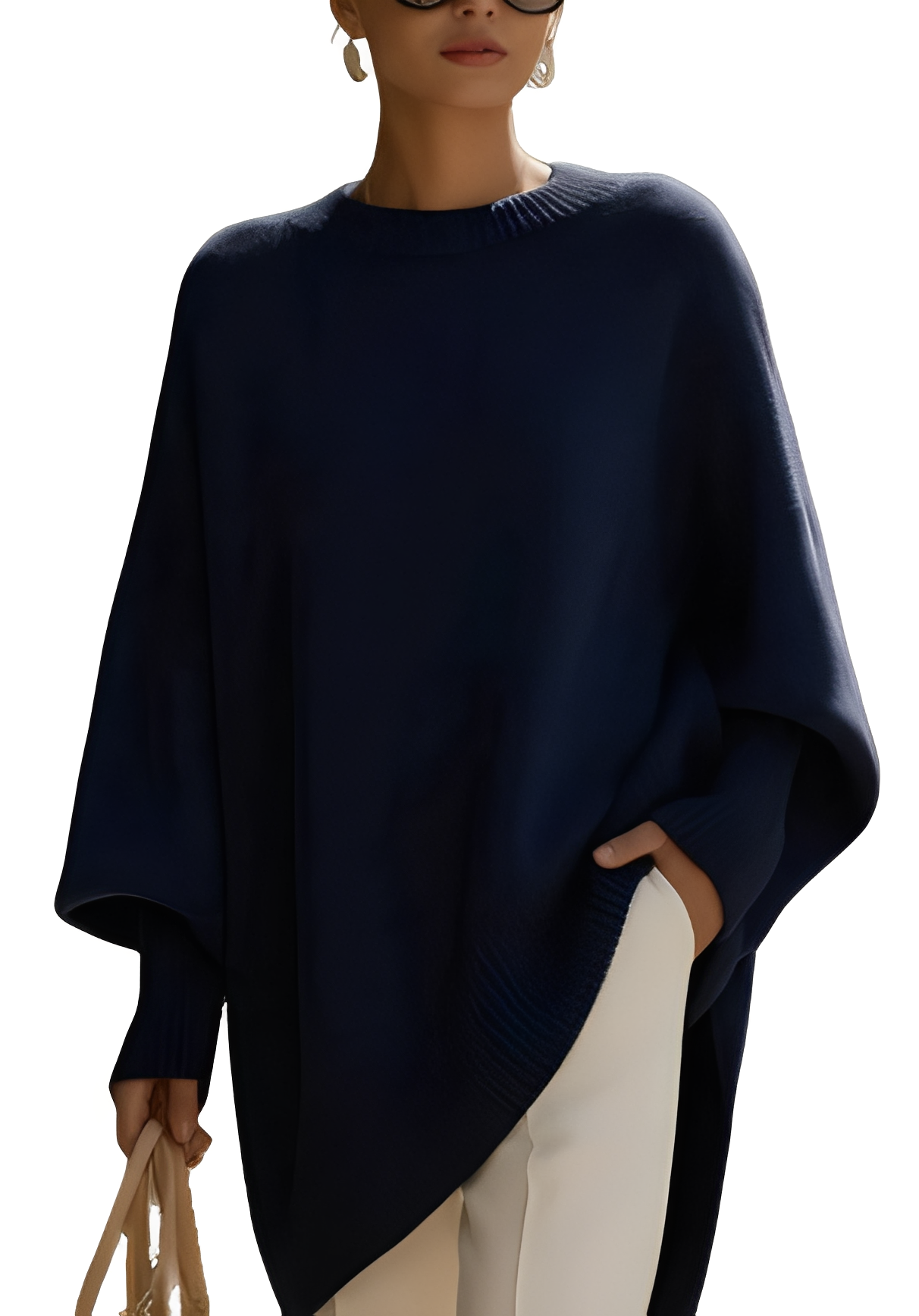 Pamella - Elegantní oversize pletený svetr z kašmíru pro dámy