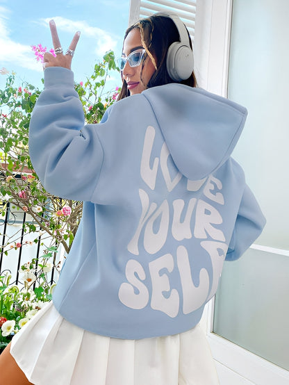 Rebeccah - Tisknutý, volně střižený dámský hoodie