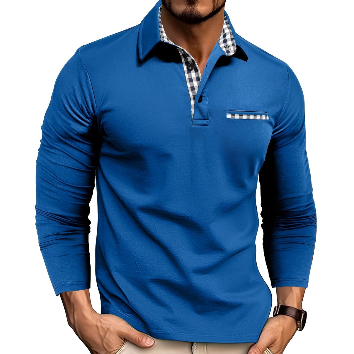 Rupert - Elegantní pánské polo s dlouhým rukávem