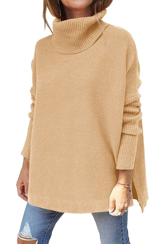Macey - Lässiger Rollkragenpullover aus Wolle für Damen