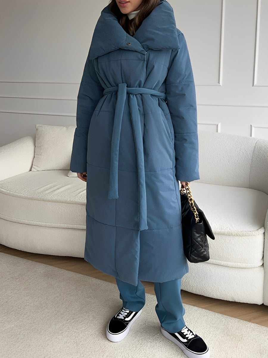 Adaline - Dlouhá, teplá, prošívaná bunda pro ženy