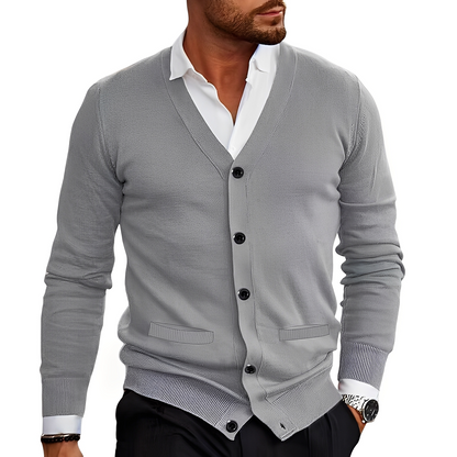 Kyler - Elegantní cardigan s knoflíkovou légou pro muže