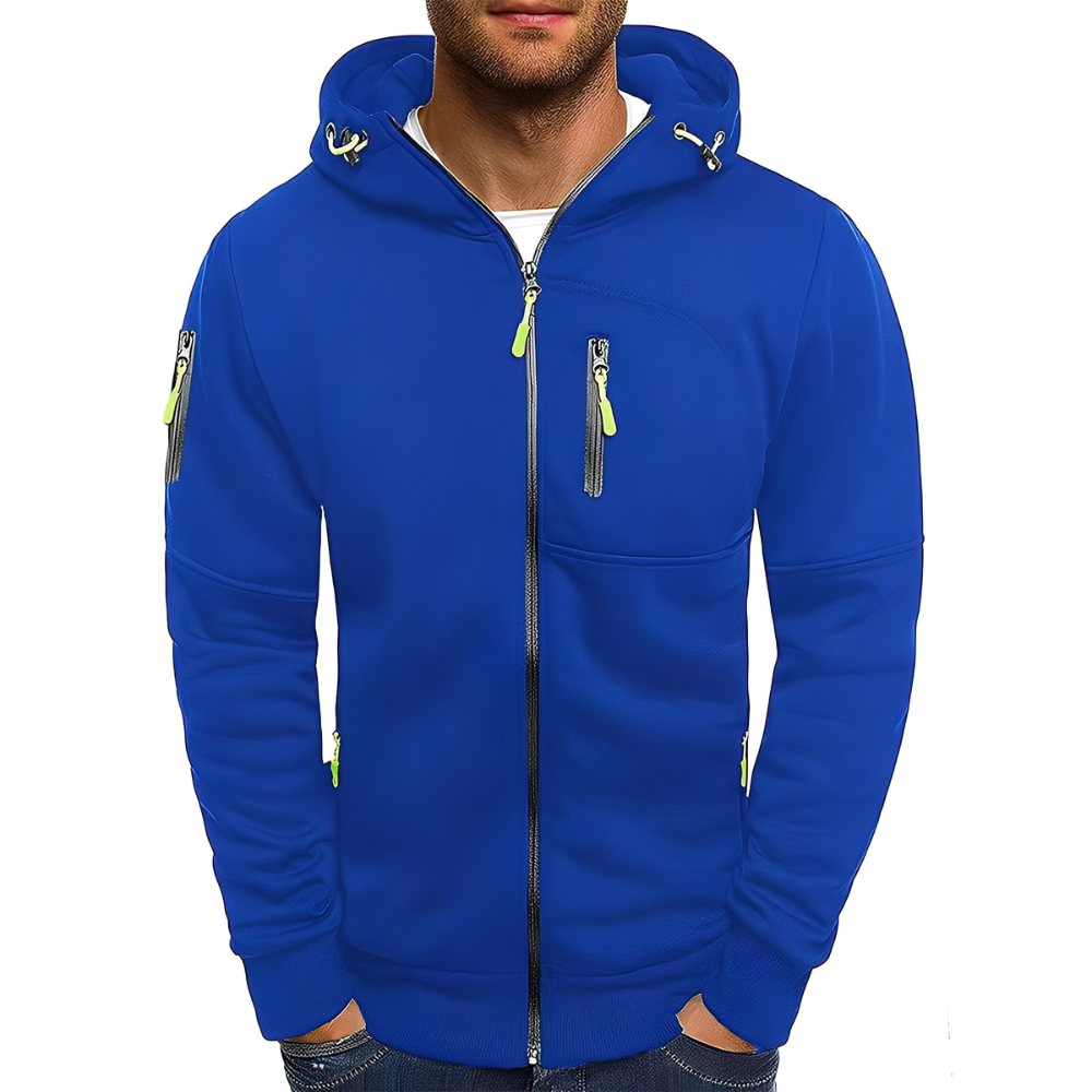 Miller - Ležérní Zip-Up Bunda s Kapucí pro Muže