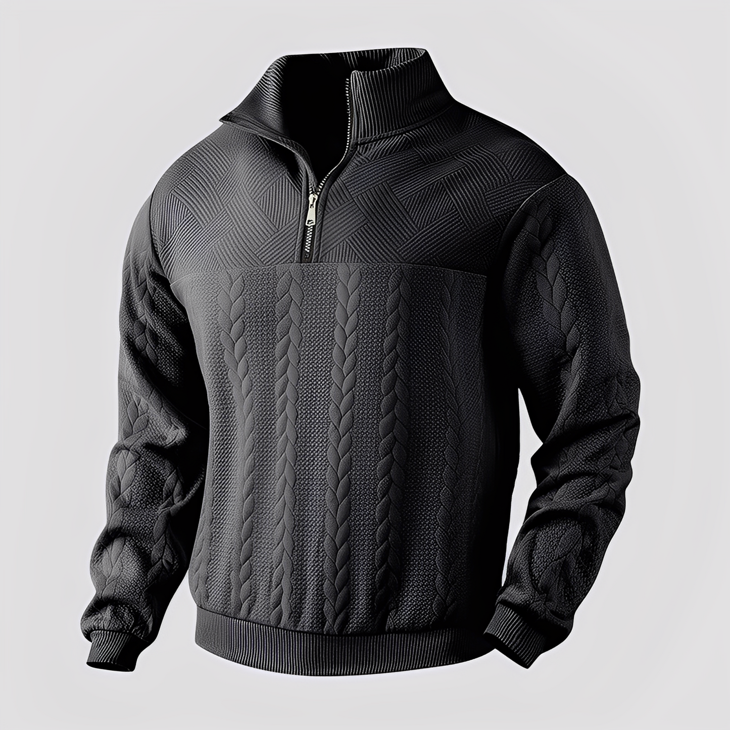 Warren - Klasický kašmírový svetr s zipem pro dámy