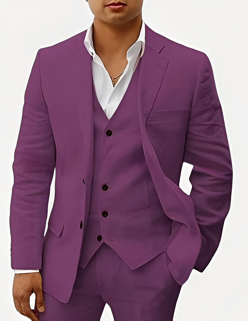 Beckham - Elegantní třídílná lněná souprava pro muže