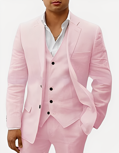 Beckham - Elegantní třídílná lněná souprava pro muže