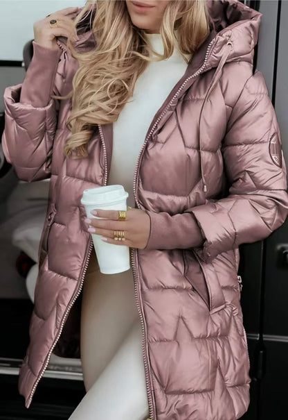 Georgetta - Stylová péřová bunda s kapucí pro ženy