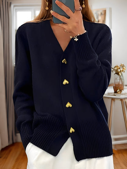 Annalee - Stylový cardigan s knoflíky lásky pro dámy