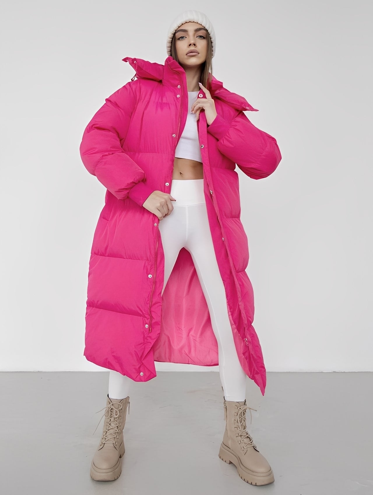 Eloise - Moderní, volně sedící kabát s kapucí pro dámy