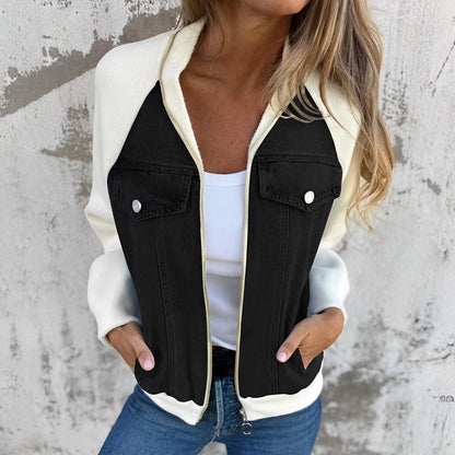 Libby - Ležérní džínová bunda s raglánovými rukávy pro dámy