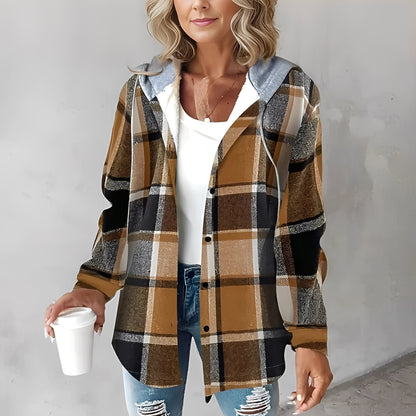 Martina - Ležérní vlněná bunda s kapucí pro ženy