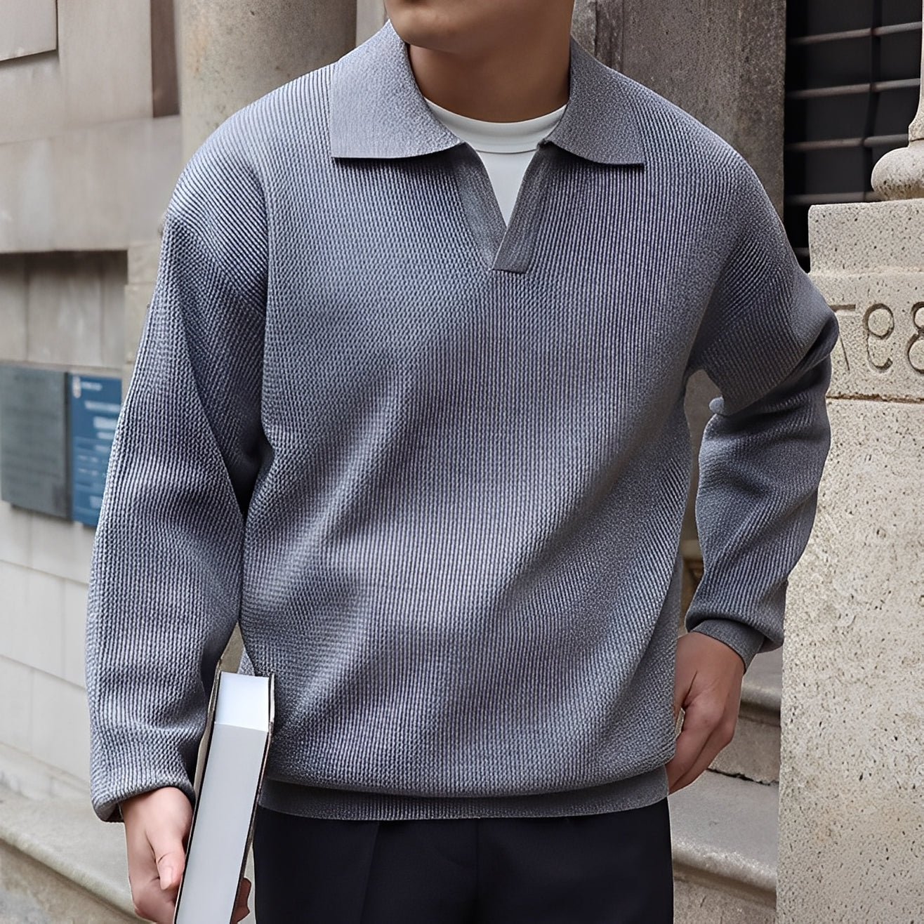 Ronald - Klasické tričko s dlouhým rukávem pro muže