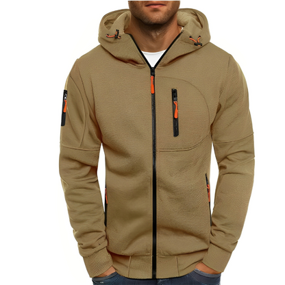Miller - Ležérní Zip-Up Bunda s Kapucí pro Muže