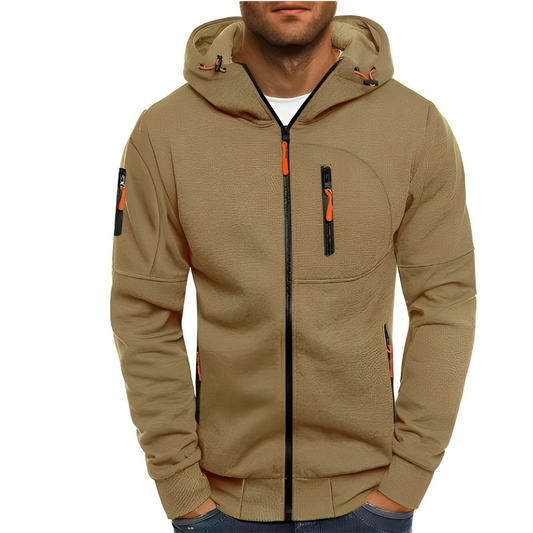 Miller - Ležérní Zip-Up Bunda s Kapucí pro Muže