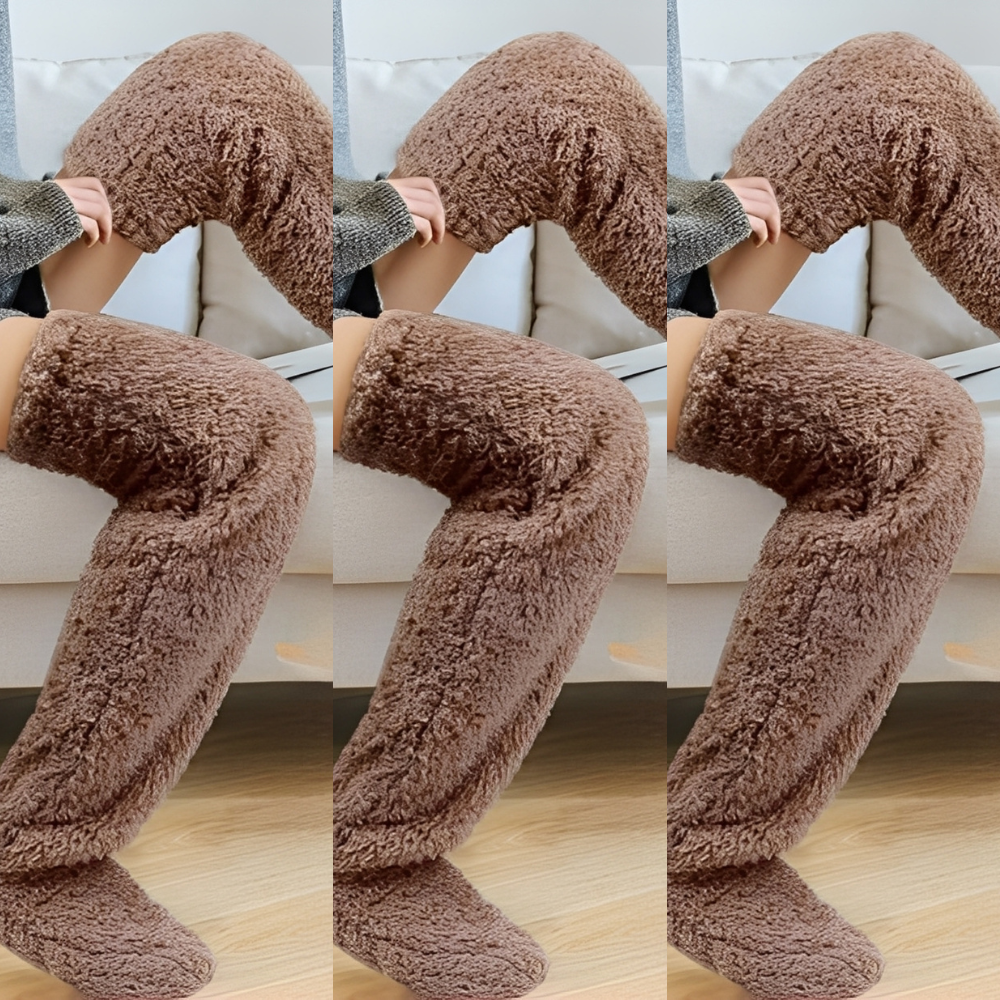 Camellia - Teplé, nadkolenní zimní ponožky pro dámy