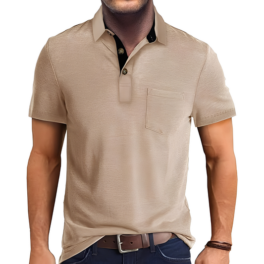 Abner - Retro polokošile s krátkým rukávem pro muže