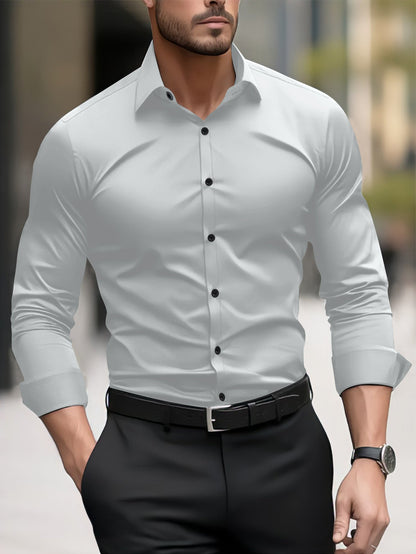 Thomas - Ležérní business košile s reverem pro muže
