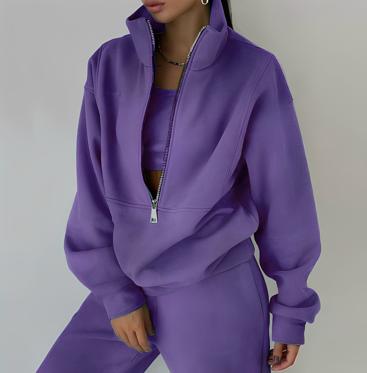 Mélissa - Dvoudílná oversize sada z pohodlné teplákoviny