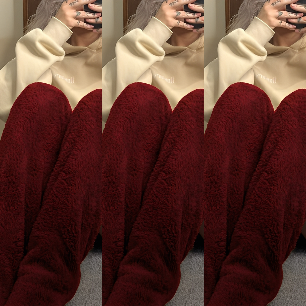 Camellia - Teplé, nadkolenní zimní ponožky pro dámy