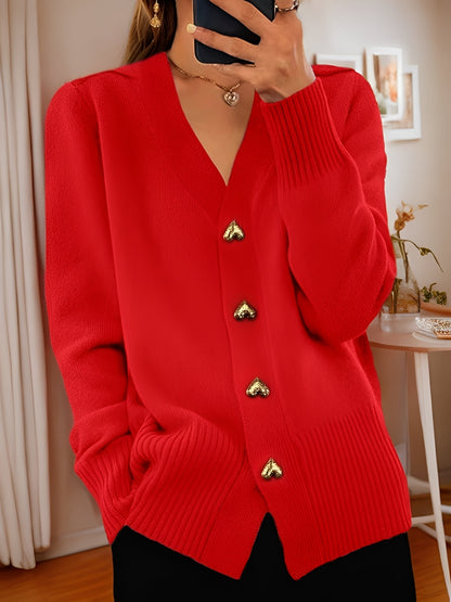 Annalee - Stylový cardigan s knoflíky lásky pro dámy