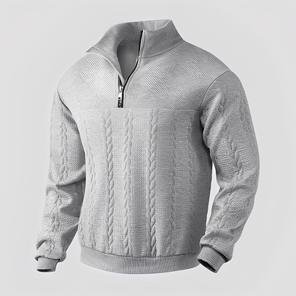 Warren - Klasický kašmírový svetr s zipem pro dámy