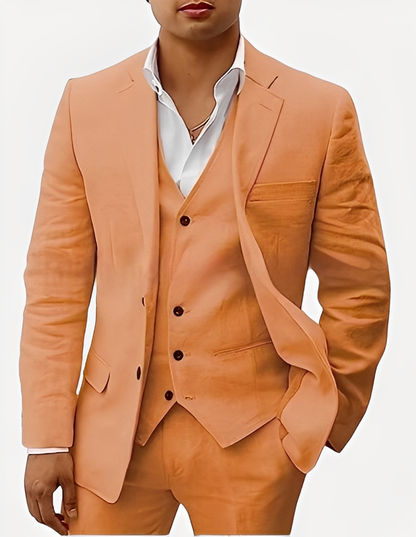 Beckham - Elegantní třídílná lněná souprava pro muže