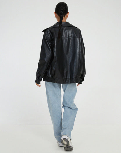 Sophia – Oversize kožená bunda v ležérním stylu