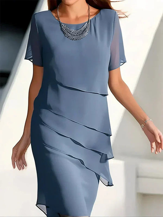 Georgina - Elegantní letní šaty s vrstveným vzhledem