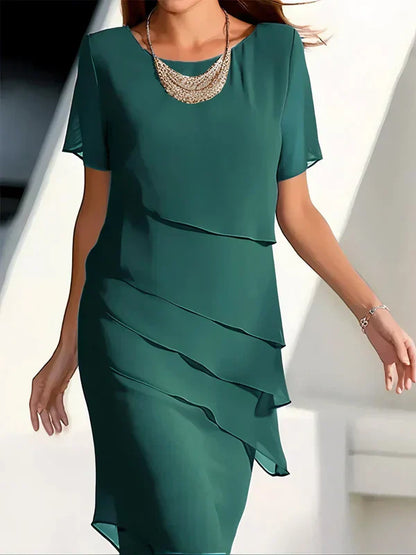 Georgina - Elegantní letní šaty s vrstveným vzhledem