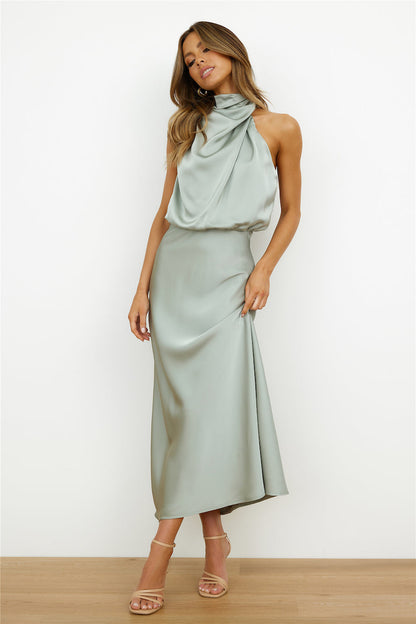 Elianna – Elegantní midi šaty s asymetrickým výstřihem