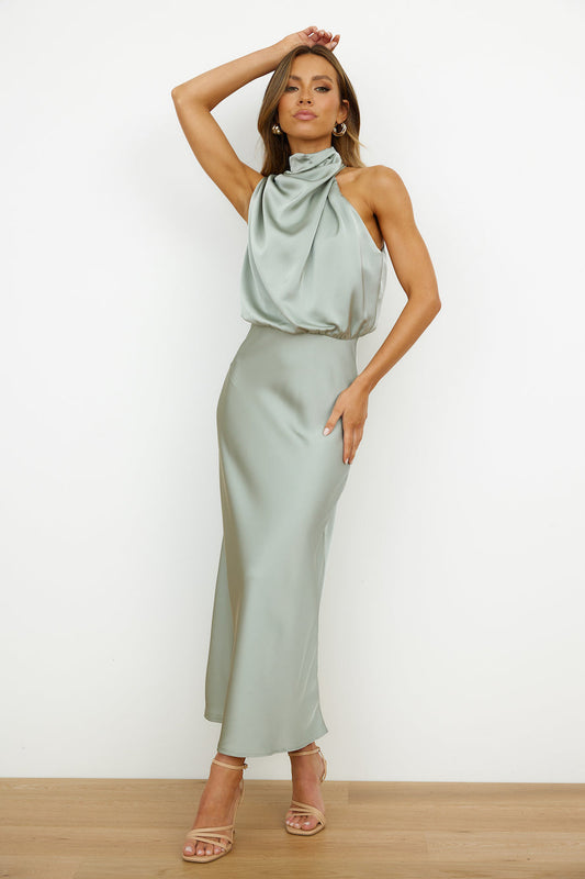 Elianna – Elegantní midi šaty s asymetrickým výstřihem
