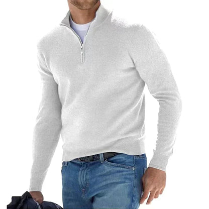 Agustín - Stylový zip svetr pro muže