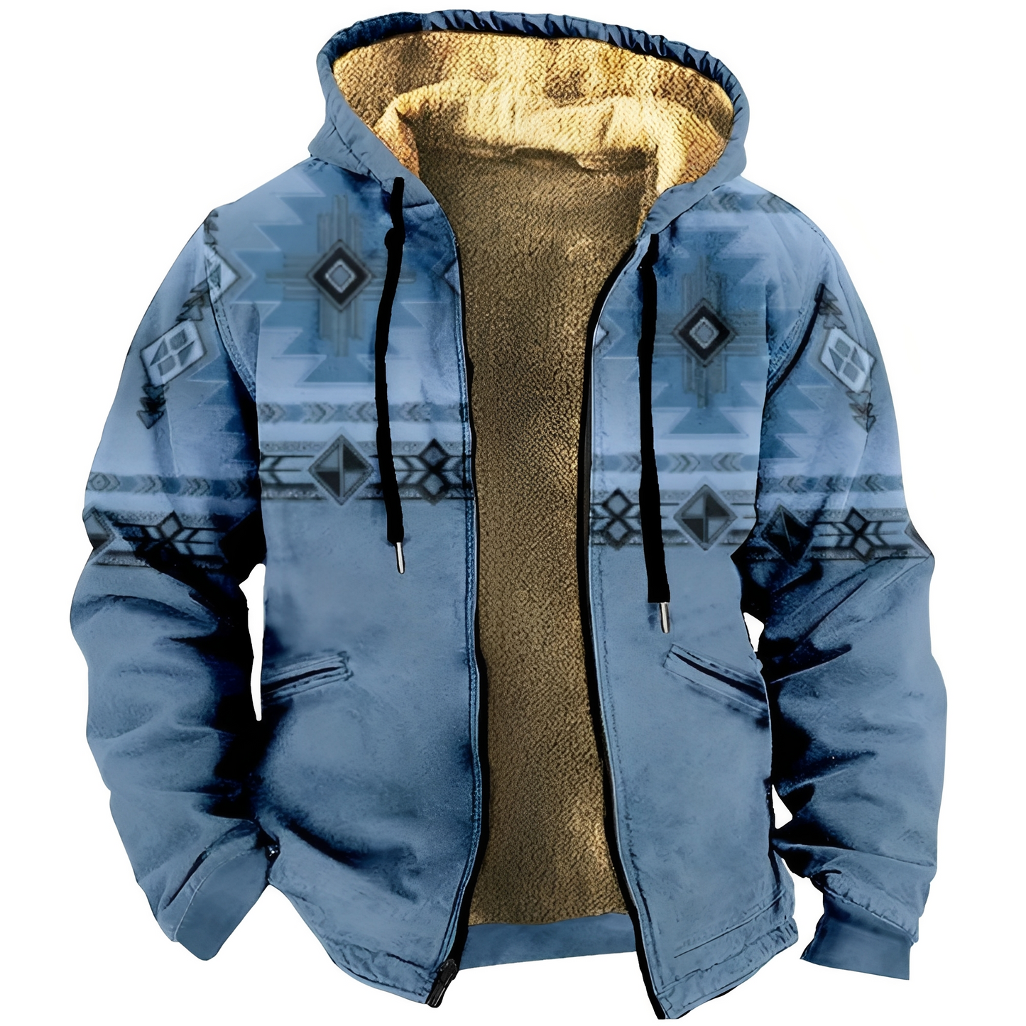 Edwin - Stylová mikina s kapucí s etnickým designem pro muže