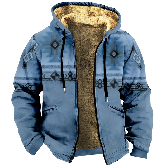 Edwin - Stylová mikina s kapucí s etnickým designem pro muže