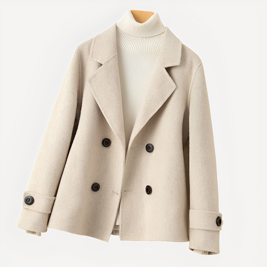 Sofia - Elegantní krátký kašmírový kabát pro dámy